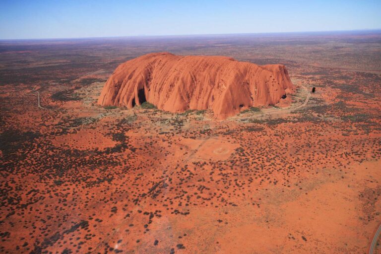 Ayres Rock in Australien von oben